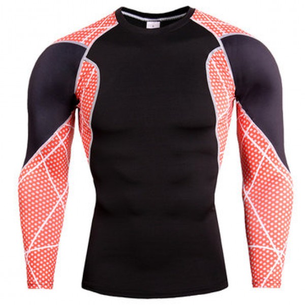 JACK CORDEE Men Sports Tights PRO Splice Color Long Sleeved T-shirt Casual Running Training Tops
