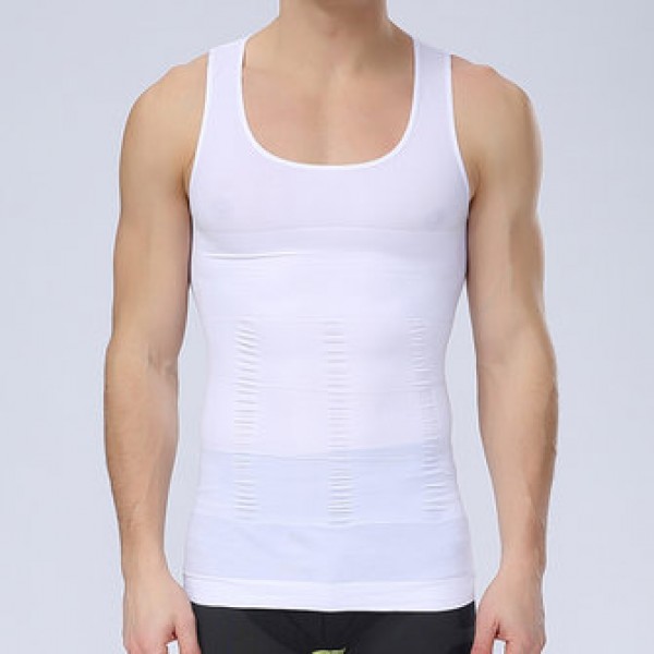 Abdomen Tight Body Sculpting Vest Men PRO Fitness Stretch Tights 3D Tops Tees