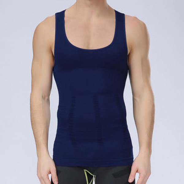 Abdomen Tight Body Sculpting Vest Men PRO Fitness Stretch Tights 3D Tops Tees