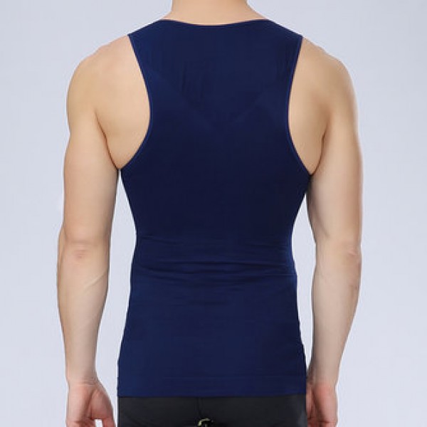 Abdomen Tight Body Sculpting Vest Men PRO Fitness Stretch Tights 3D Tops Tees