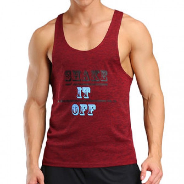 Sports Fitness Running Training Vest Speed Dry Sweat Absorption Vest Letter Printing Tees