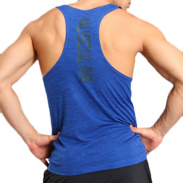 Sports Fitness Running Training Vest Speed Dry Sweat Absorption Vest Letter Printing Tees