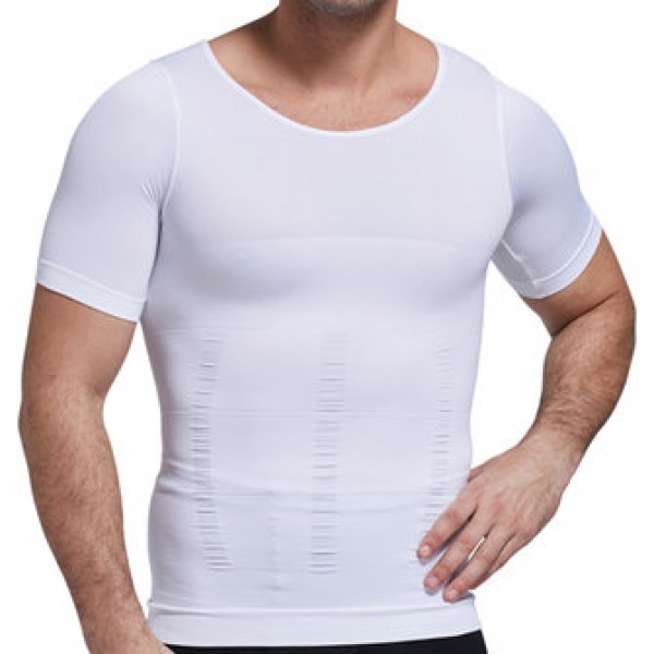 Fat Mens Elastic Body Shaper Underwear Short-sleev...
