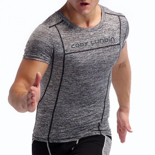 Men Bodybuilding Sexy Tops Elastic Training Quick ...