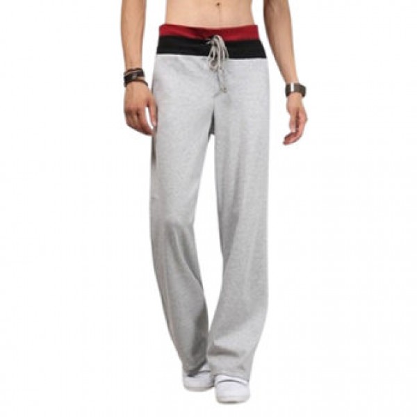 Men Casual Comfortable Sports Pants Pure Color Fashion Sweatpants Joggers Trousers