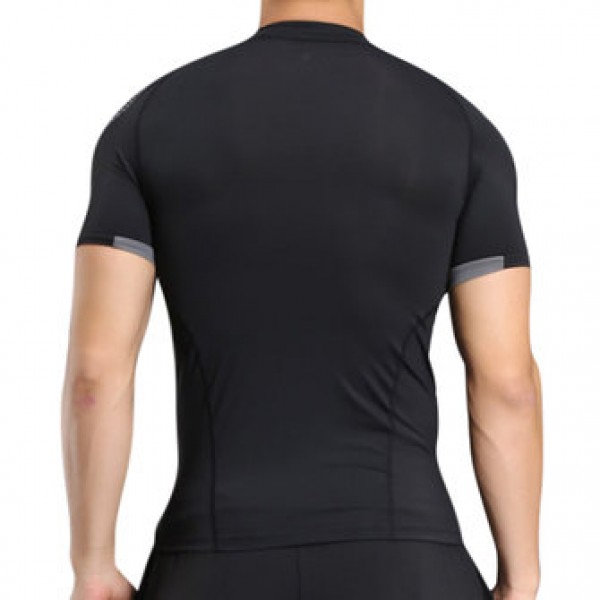 Summer Casual Mens Fitness Quick Drying Breathable Slim Fit Training Sport T-shirt
