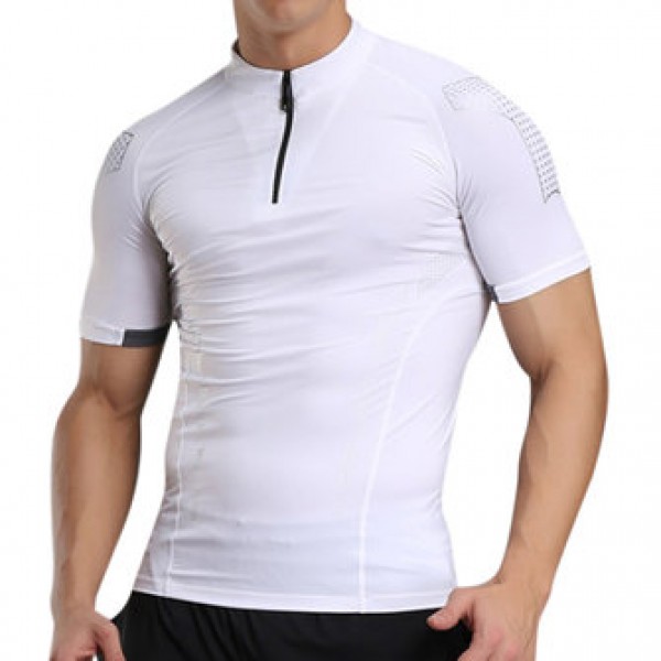 Summer Casual Mens Fitness Quick Drying Breathable Slim Fit Training Sport T-shirt