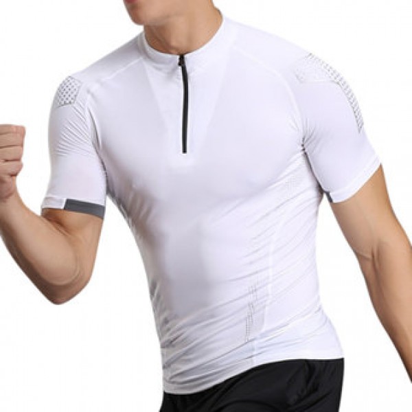 Summer Casual Mens Fitness Quick Drying Breathable Slim Fit Training Sport T-shirt