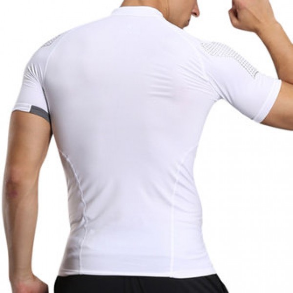 Summer Casual Mens Fitness Quick Drying Breathable Slim Fit Training Sport T-shirt
