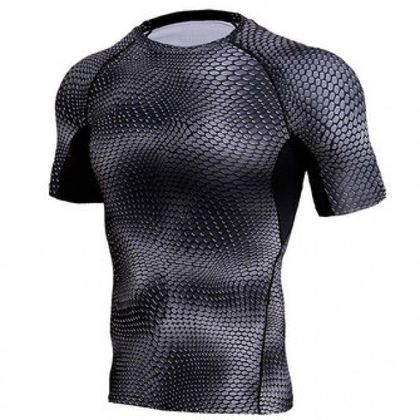 JACK CORDEE Men Sports Running Fast Dry T-shirts Elastic Tight Fitting Training Breathable Tops