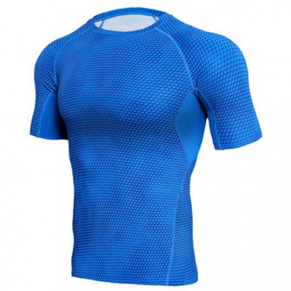 JACK CORDEE Men Sports Running Fast Dry T-shirts Elastic Tight Fitting Training Breathable Tops