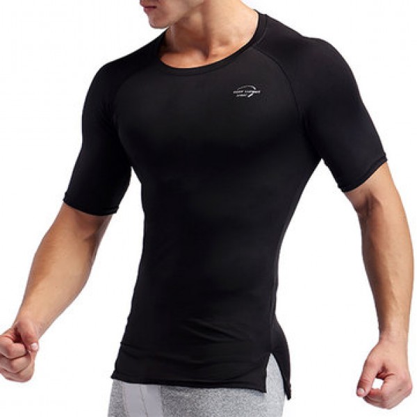 Elastic Quick Drying Compression Fitness Tops Men ...