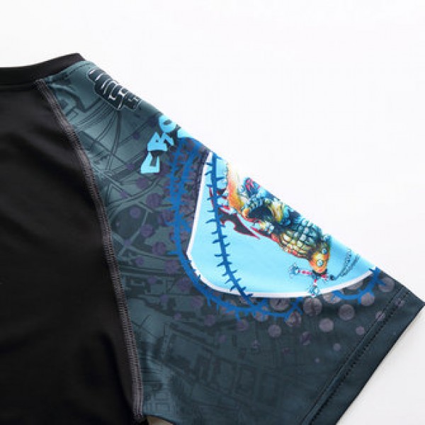 Summer Casual Men Gym Fitness Training Tights Sports T-shirts Quick Drying Elastic O-Neck Tees