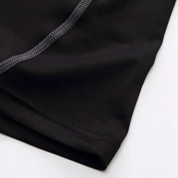 Summer Casual Men Gym Fitness Training Tights Sports T-shirts Quick Drying Elastic O-Neck Tees