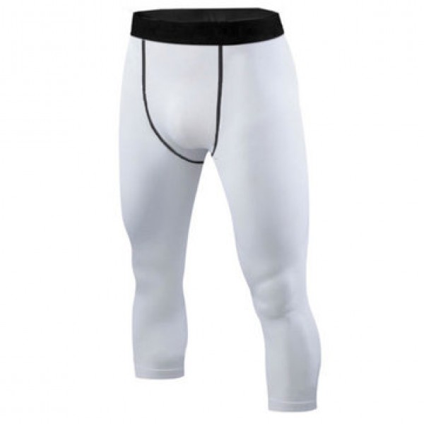 INCERUN Men Sport Compression Running Mid-rise Calf-Length Trousers Tight Pants