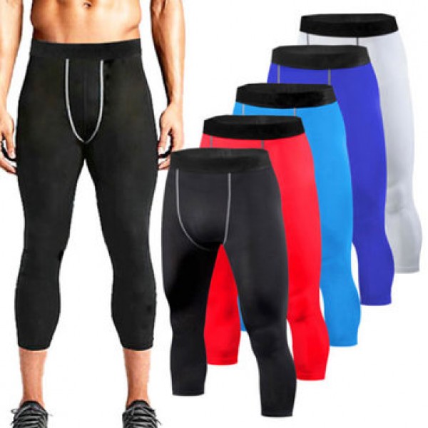 INCERUN Men Sport Compression Running Mid-rise Cal...