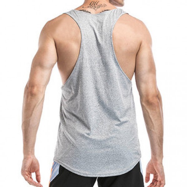 Men Leisure Quick Drying Breathable Vest Fashion Letter Printed Fitness Training Sport Tops