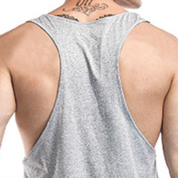 Men Leisure Quick Drying Breathable Vest Fashion Letter Printed Fitness Training Sport Tops