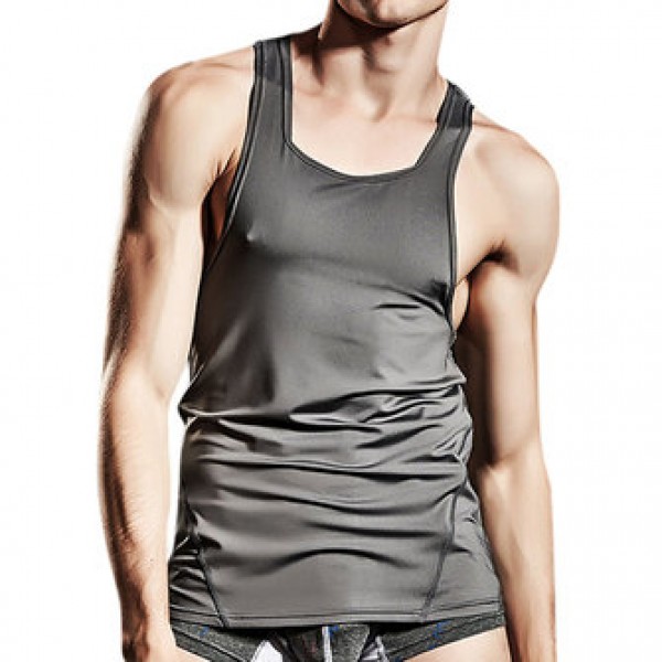 SUPERBODY Summer Loose Comfortable Quick Drying Vest Men Casual Sport Fitness Sleeveless Vests