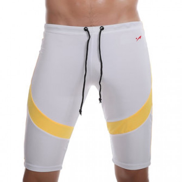 Casual Skinny Swimming Drawstring Shorts Knee Length Trunks For Men