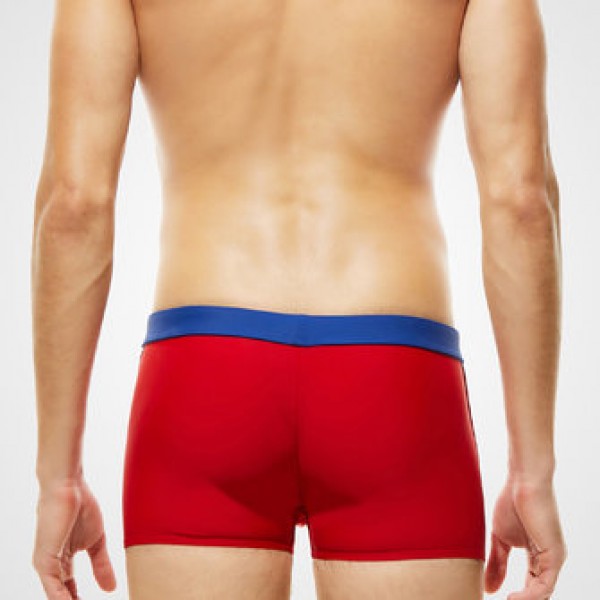 Hit Color Drawstring Quickly Dry Beach Shorts Boxers Trunks For Men
