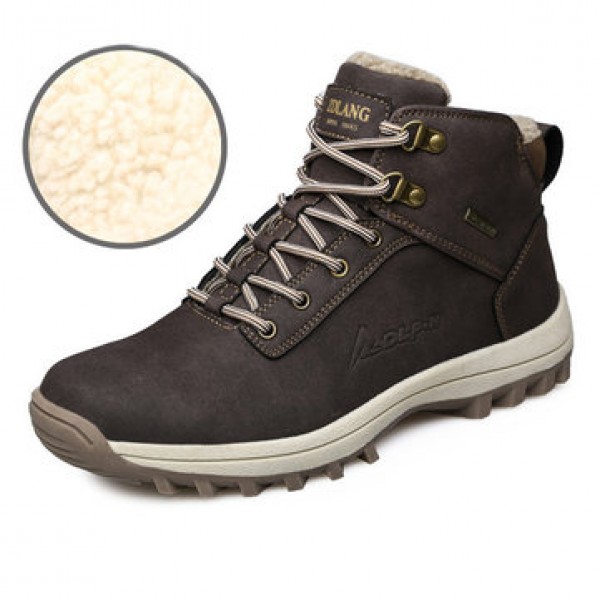 Men Winter Snow Boots Outdoor Fashion Sneaker Super Warm Lining Non-Slip Climbing Shoes