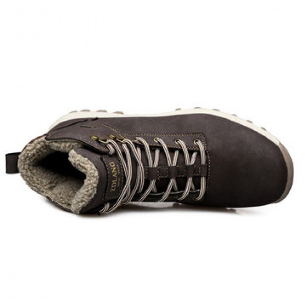Men Winter Snow Boots Outdoor Fashion Sneaker Super Warm Lining Non-Slip Climbing Shoes