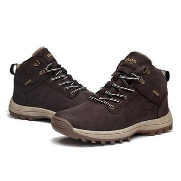Men Winter Snow Boots Outdoor Fashion Sneaker Super Warm Lining Non-Slip Climbing Shoes