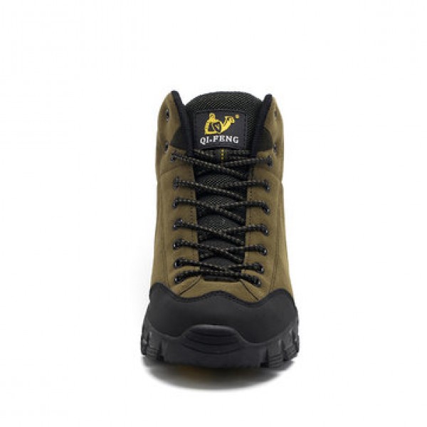 Outdoor Men Shoes Breathable Climbing Waterproof Anti-slip Plush Flexible Hiking Sneakers