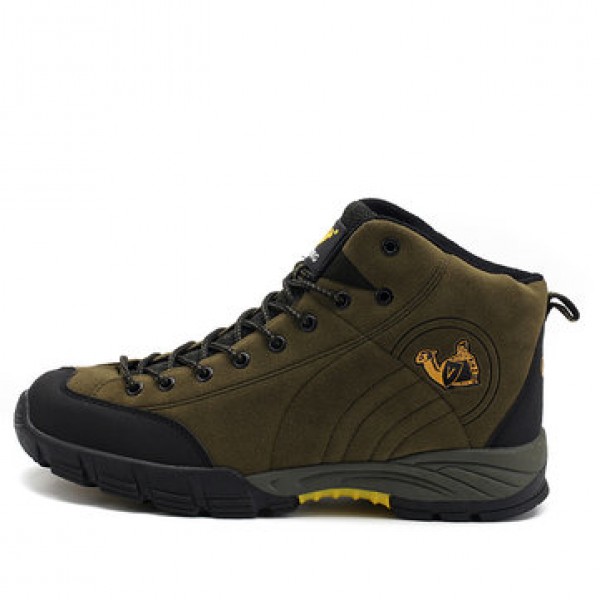 Outdoor Men Shoes Breathable Climbing Waterproof Anti-slip Plush Flexible Hiking Sneakers