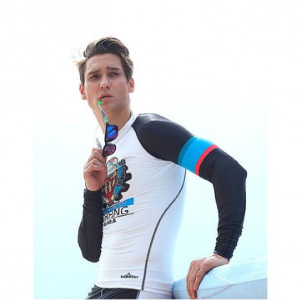 Men Diving Suit shirts Tops Long Sleeve Swimwear Waterproof Quick Drying Clothing Surfing Snorke