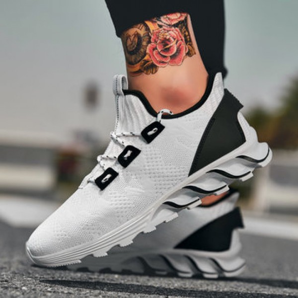 Men Lightweight Breathable Outdoor Athletic Running Shoes Casual Sneakers Slip-on Flat Sport Shoes