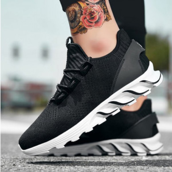 Men Lightweight Breathable Outdoor Athletic Running Shoes Casual Sneakers Slip-on Flat Sport Shoes