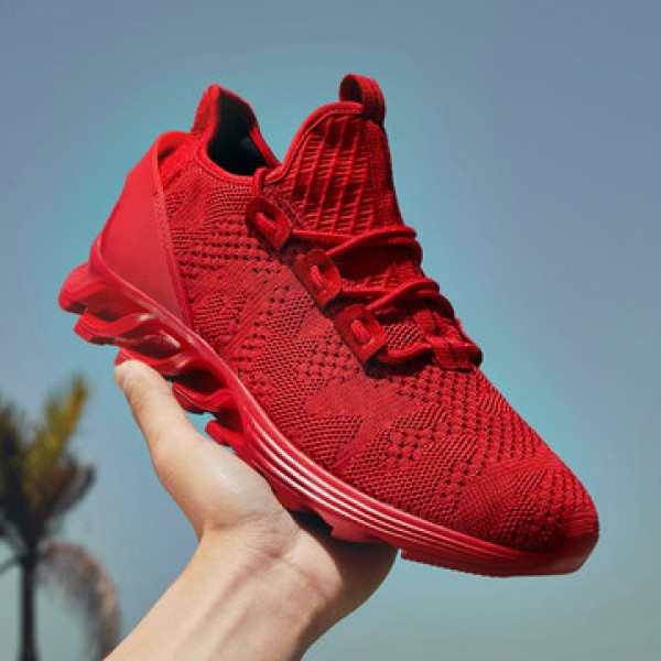 Men Lightweight Breathable Outdoor Athletic Running Shoes Casual Sneakers Slip-on Flat Sport Shoes