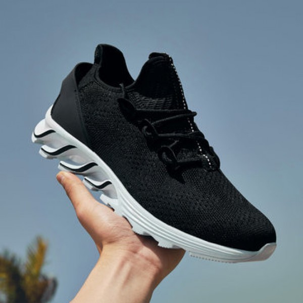 Men Lightweight Breathable Outdoor Athletic Running Shoes Casual Sneakers Slip-on Flat Sport Shoes