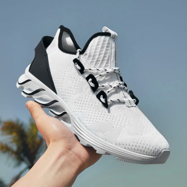 Men Lightweight Breathable Outdoor Athletic Running Shoes Casual Sneakers Slip-on Flat Sport Shoes