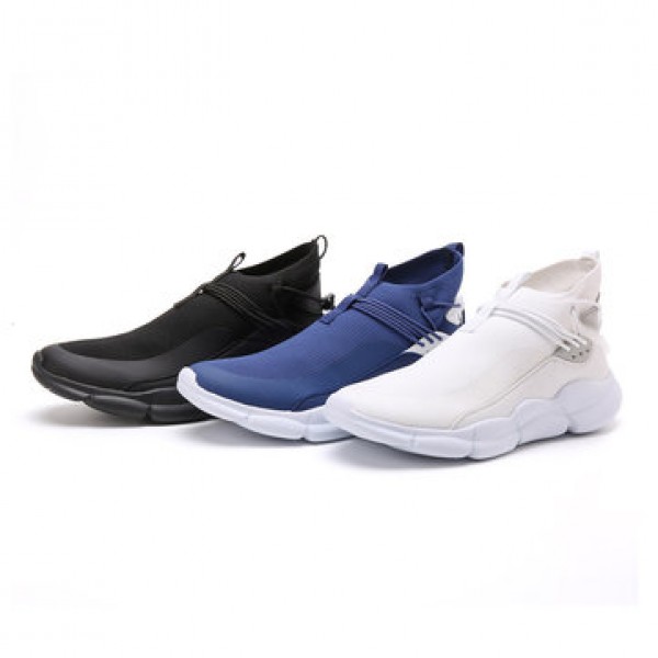 Uleemark High Fly Knit Men Sneakers Lock Buckle De...