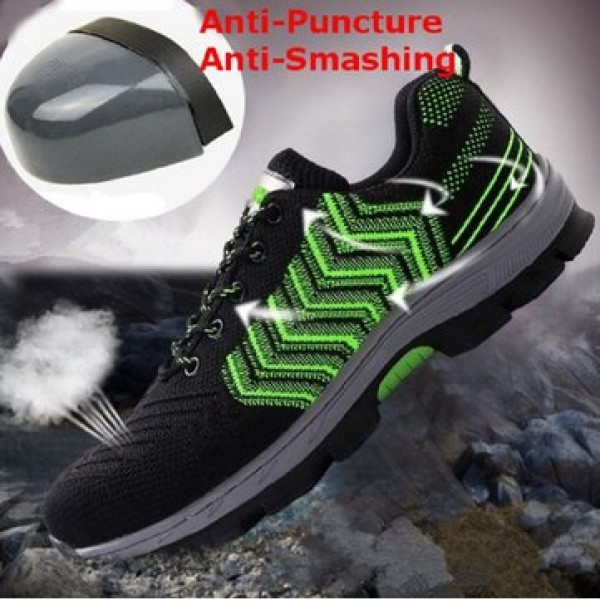 TENGOO Safety Shoes Work Shoes Steel Teo Mens Outdoor Hiking Running Camping Shoes Non-Slip Anti-Smashing