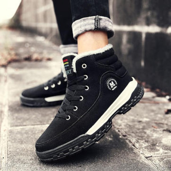 Outdoor Winter Men Cotton Shoes Plus Cashmere Warm Casual High Thickened Snow Boots