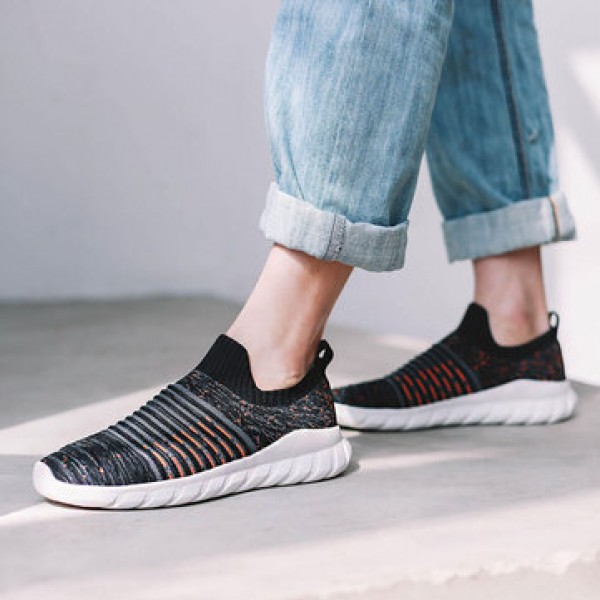 FREETIE Fly Knit Fabric Men Sneakers Anti-bending EVA Shock Absorption Sports Running Shoes Ultralight Breathable Walking Shoes from xiaomi youpin