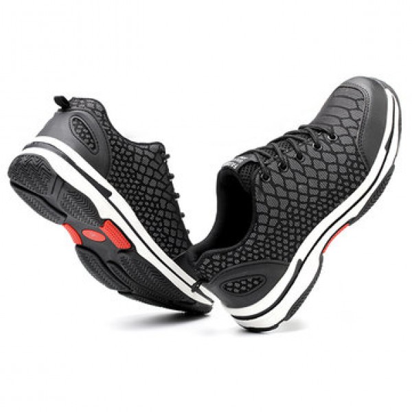 Men Luminous Running Shoes Outdoor Hiking Climbing Shoes Breathable Work Shoes