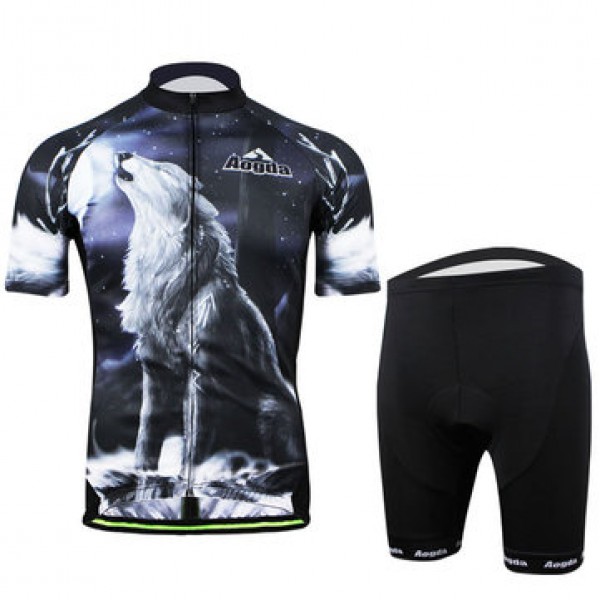 Personalized Pattern Men Short Sleeve Breathable Jerseys and Shorts Bike Wear Aogda Bicycle Kit