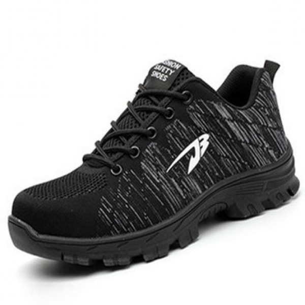 TENGOO 536 Men Ultralight Safety Shoes Work Shoes Mesh Anti-slip Anti-Collision Steel Toe Sports Running Shoes