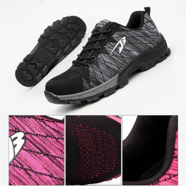 TENGOO 536 Men Ultralight Safety Shoes Work Shoes Mesh Anti-slip Anti-Collision Steel Toe Sports Running Shoes