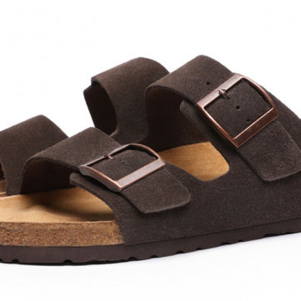 Aishoes Soft Leather Wooden Men Sandals Thick Bottom Wear Resistance Non-slip  Summer Beach Sandals From Xiaomi Youpin