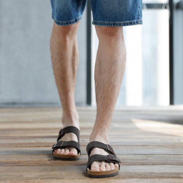 Aishoes Soft Leather Wooden Men Sandals Thick Bottom Wear Resistance Non-slip  Summer Beach Sandals From Xiaomi Youpin