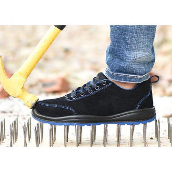 TENGOO Men Safety Shoes Work Shoes Steel Toe Wearable Anti-Smashing Non-Slip Running Sports Sneakers