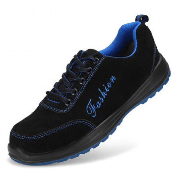 TENGOO Men Safety Shoes Work Shoes Steel Toe Wearable Anti-Smashing Non-Slip Running Sports Sneakers
