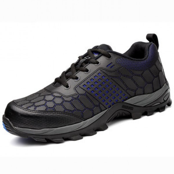 TENGOO Men Safety Shoes Waterproof Breathable Cushioning Steel Toe Work Shoes Running Shoes