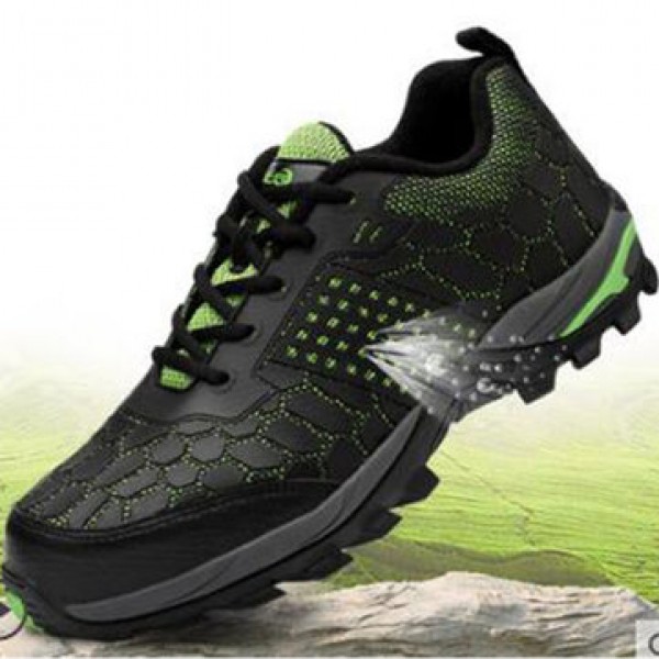 TENGOO Men Safety Shoes Waterproof Breathable Cushioning Steel Toe Work Shoes Running Shoes